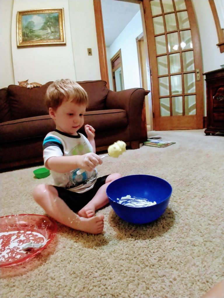 Sensory Play Sunday: Two Easy Borax and Glue Free Slimes 2 Sensory Play Non Verbal Toddler Ish Mom